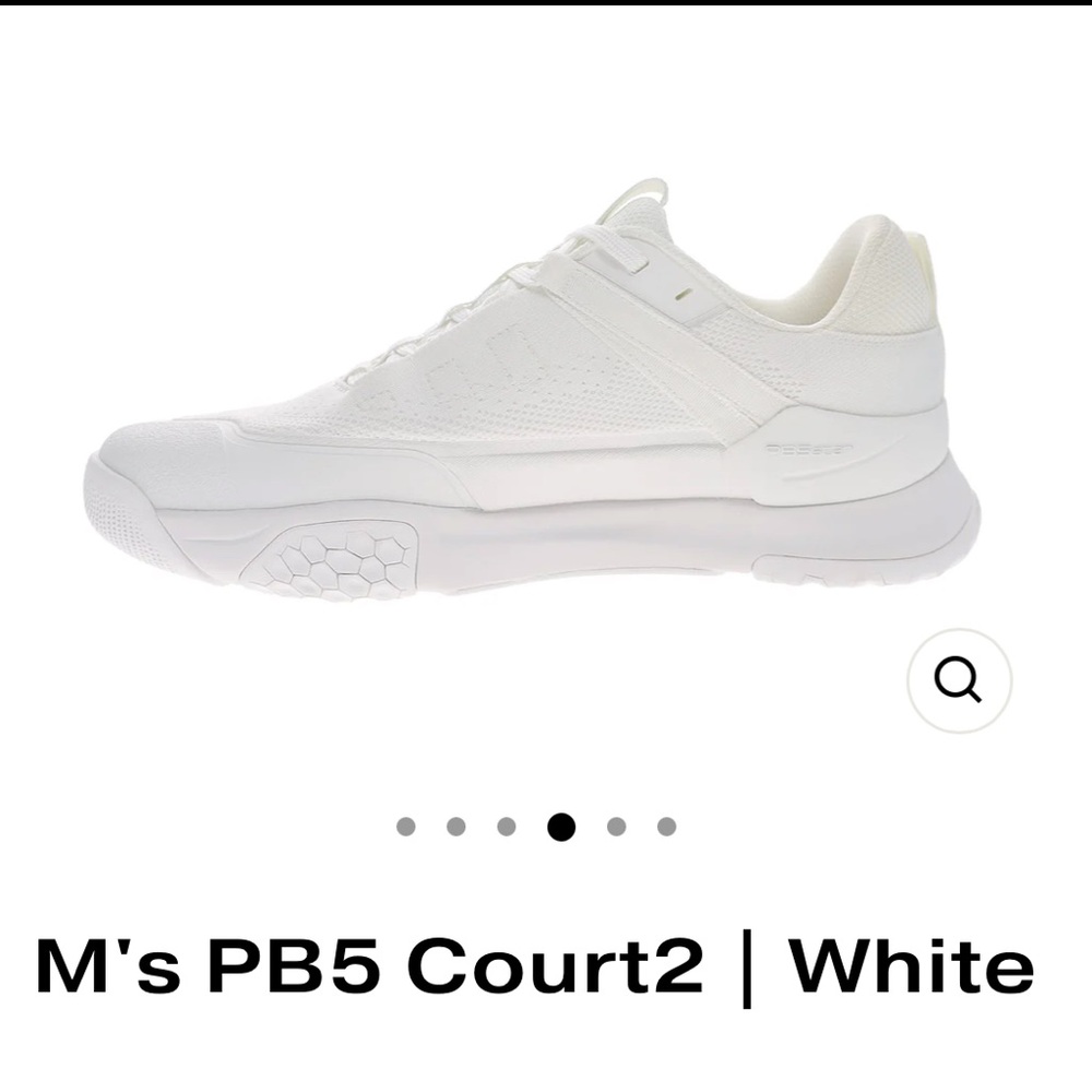 NWB Mens PB5 Court2 White Sneakers
